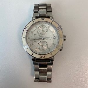 Fossil Watch Silver and White